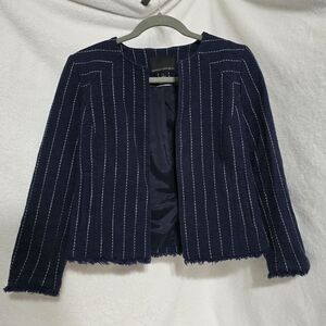 Banana Republic Navy Blue White Stripe Blazer Jacket Size2